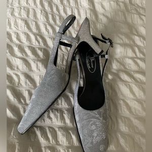 Browns couture silver women’s sling backs size 8.5
